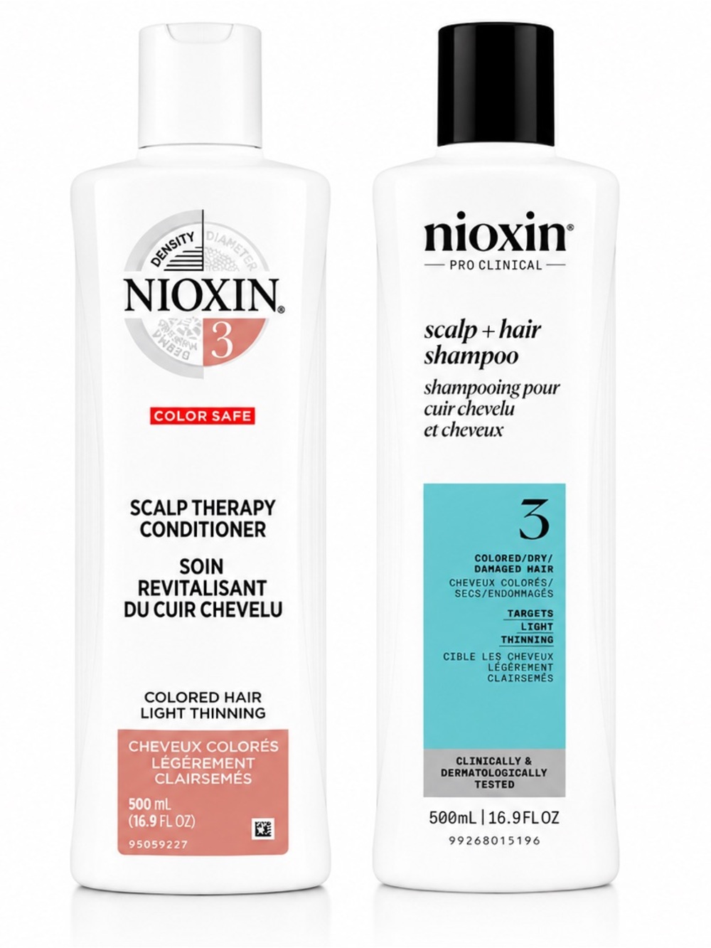 Nioxin System 3 Shampoo & Scalp Therapy Conditioner Set Color Treated Hair